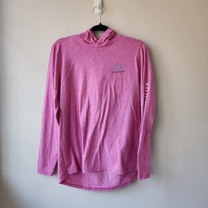 Vineyard Vines Shirt Edgartown Hooded Tee Long Sleeve Graphic Logo Women M Pink
